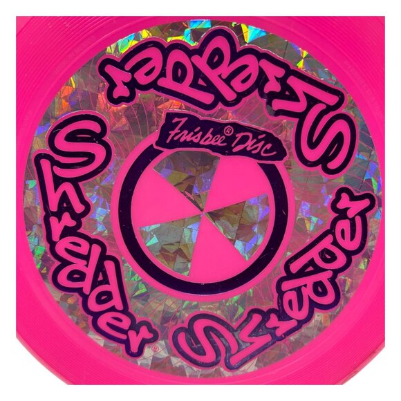 Vintage Frisbee Disc Pink Holographic Shredder Flying Disc Ultimate Sport Toy - Picture 6 of 12